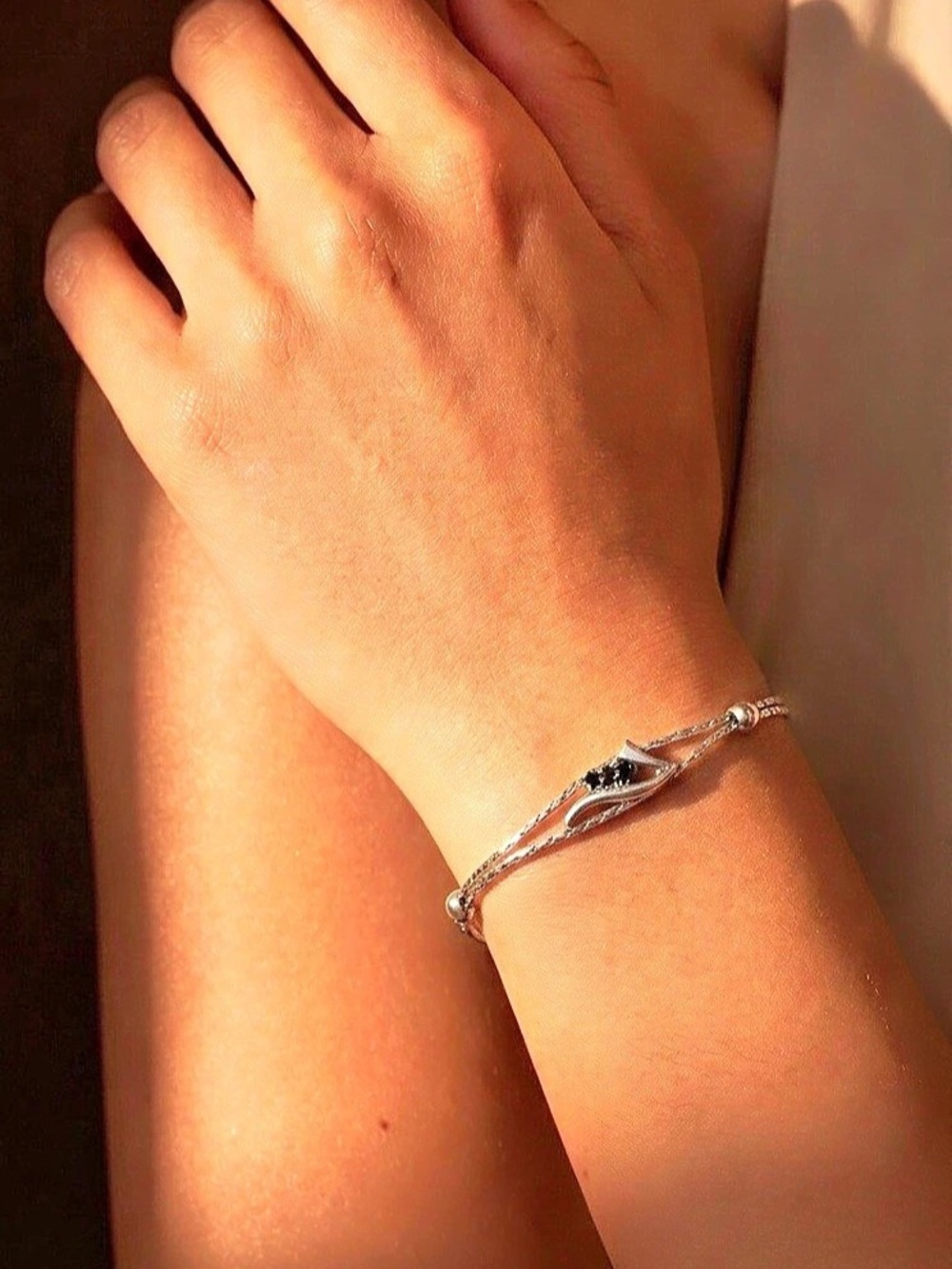 Vintage Italian 825 Silver “Lucky 7” Bracelet- 7 inches
